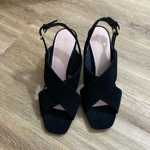 Kate spade suede sling back mules size 8
